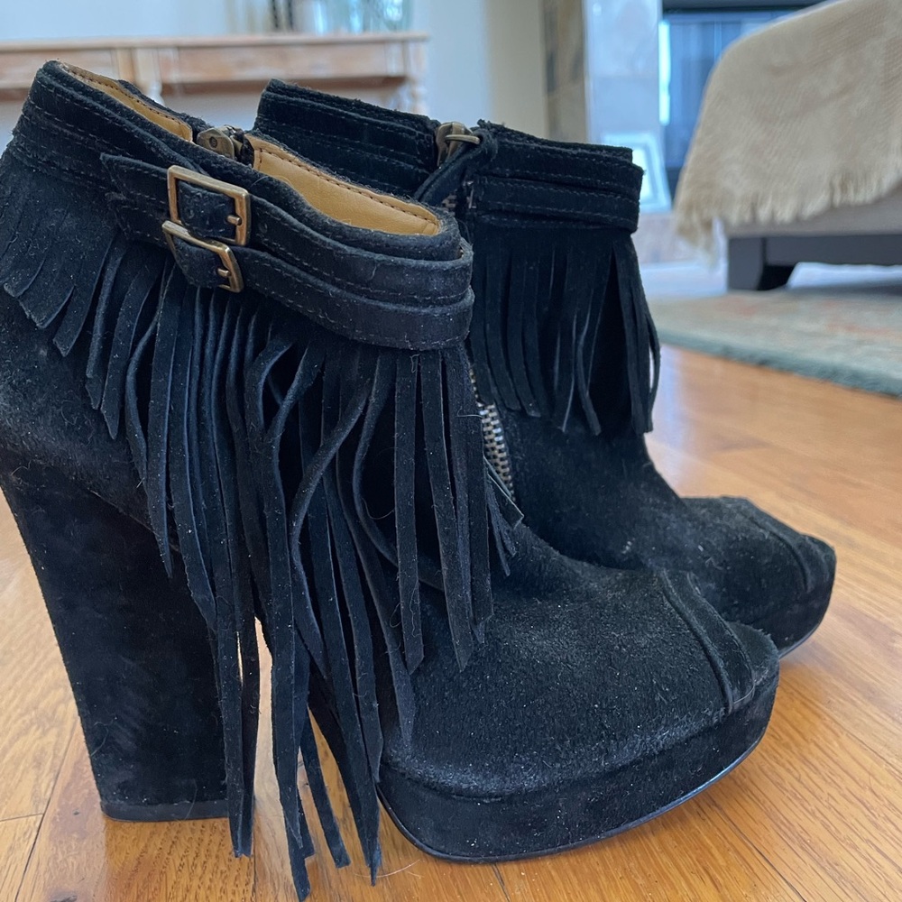 ALDO Suede Fringe Booties